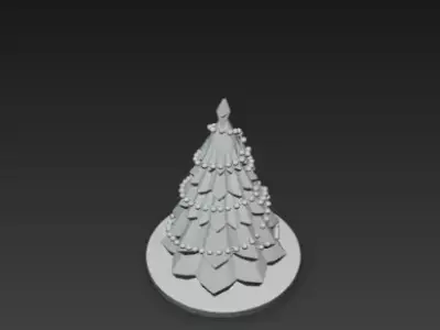 Christmas Tree 3D Model Modern Holiday Decoration 3D print model