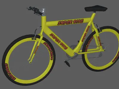 Bikes bike with lettering Low-poly 3D model
