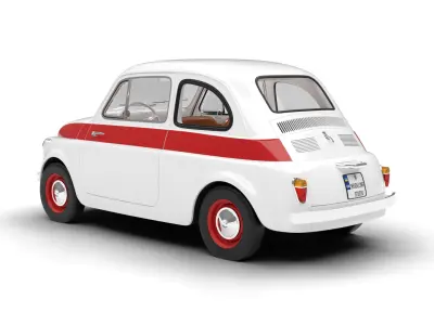 Fiat 500 N Sport 1959 3d model  3D model