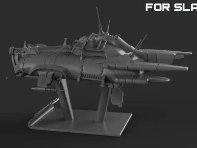 Immortal flying car for SLA and SLS printers 3D print model