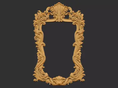 mirror frame carving 3D model