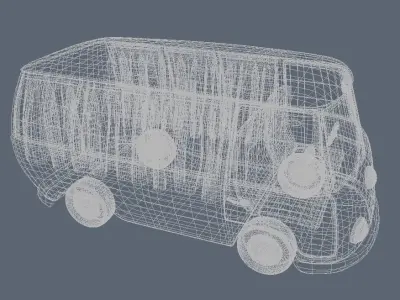 Cartoon Van 3D model