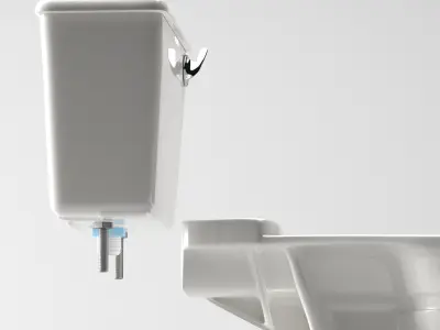 American toilet 03 3D model