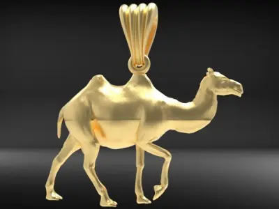 Camel Pendant Necklace Charm Bracelet Jewelry 3D print model