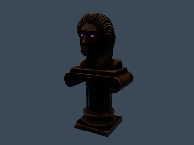 Pedestal bronze 3 Low-poly 3D model