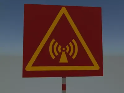 sign electromagnetic Low-poly 3D model