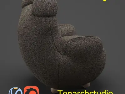 Tenarchstudio Papa Bear Armchair Render Ready Free 3D model