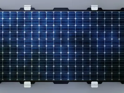 630W 2465x1134x35mm New Frame Solar Panel 3D model