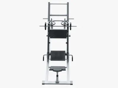 Leg Press Machine Low-poly 3D model