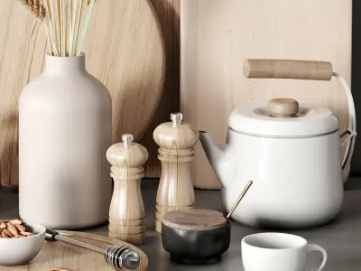 kitchen accessories N062 Low-poly 3D model