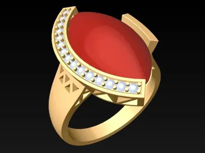 Stone Ring  - GN259 3D print model