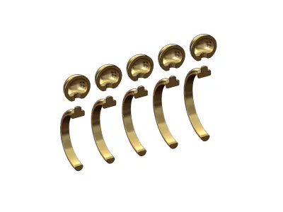 Hardwear 8mm gold ball ring US size 5to9 3D print model