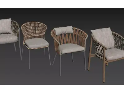 Nordic Furniture Low-poly 3D model