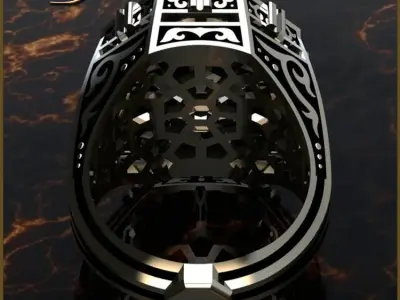 Mens ring STL 3D print model