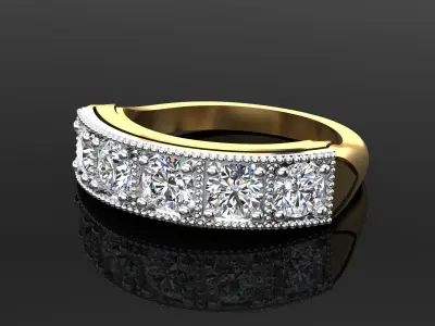 Band Ring 3D print model 115