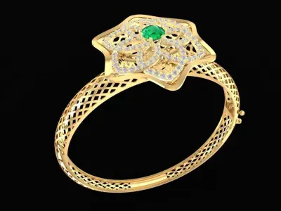 Luxury Star Flower Jewelry Set for Women 3D Model 1278 3D print model