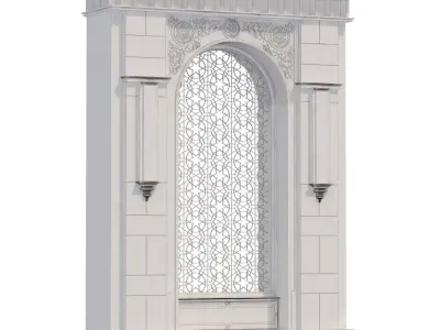 Arabic turkish islamic architectural element set 504 3D model
