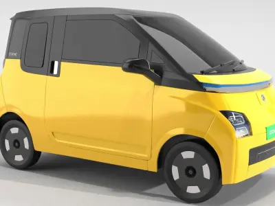 MG Comet Electrick Car Yellow 3D model