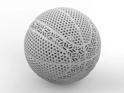 Airless Molten Basketball - for 3D print 3D print model