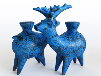 deer 2 vase with head 3D model