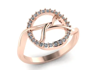 Jewelry Diamond Ring 3D Print Model  3D print model 13