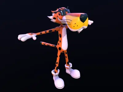 Asset - Cartoons - Character - Chester - Pepsi Low-poly 3D model