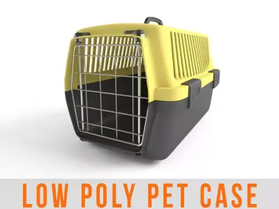 Pet Carry Case Animal Carrier Low Poly Low-poly 3D model