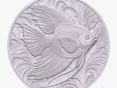 AngelFish 7 basrelief for 3D printing 3D print model