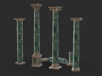 Columns Modular 04 Low-poly 3D model