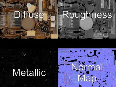 Antique Candle Holder with Detailing Model Pack Low-poly 3D model