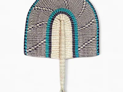 African Handwoven Fan 13 3D model