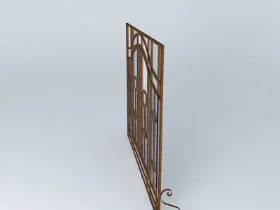 Fireplace-Screen wrought iron fireplace screen Free 3D model