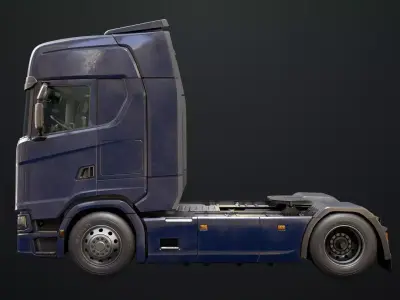 Heavy Truck Chassis 06  Interior All PBR Unity UE Textures Low-poly 3D model