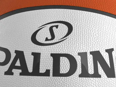 Basketball ball eurwhite Low-poly 3D model