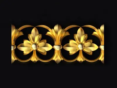 Central decor ornament for furniture 3D model 233