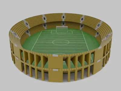 Football Stadium  Low-poly 3D model get