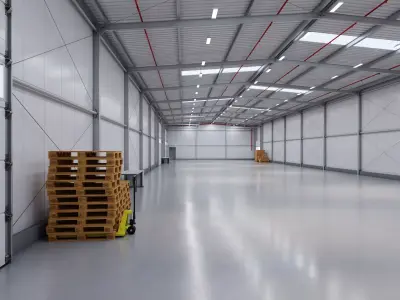 Industrial Warehouse Interior 14 Low-poly 3D model