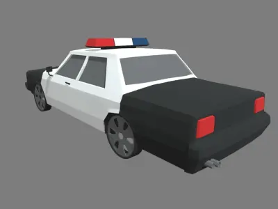Low Poly Police Car 01 Low-poly 3D model