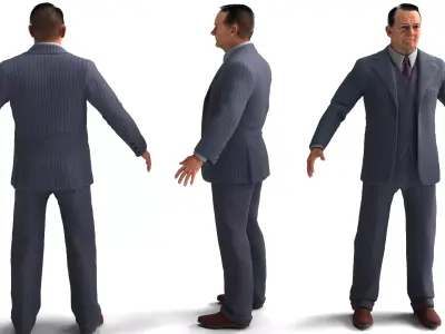 Rigged Marcus Brody 3D model