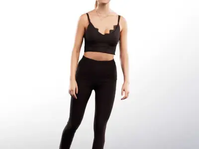 Hedda 13301 - Walking Athletic Young Woman Low-poly 3D model
