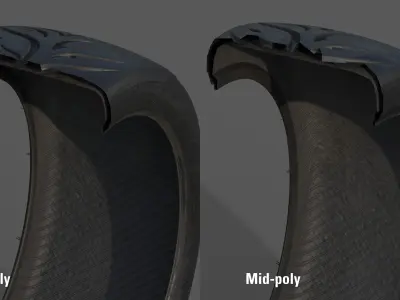 Federal 595 RS 235 40 for 17x9 Low-poly 3D model