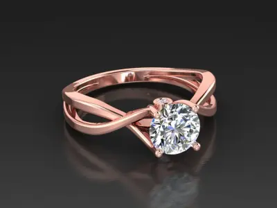 Diamond Jewelry Ring 3D print model 3D print model