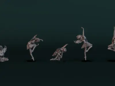 Ballerina Set01 3D model