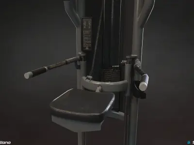Gym Machine - Matrix Dip-Chin Assist Machine 3D model