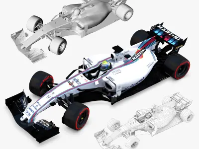 Williams FW40 Low-poly 3D model