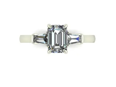 Three-stone Diamond Ring R1 3D print model