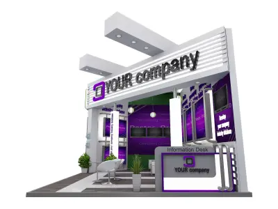 Booth Exhibition Stand a520c 3D model