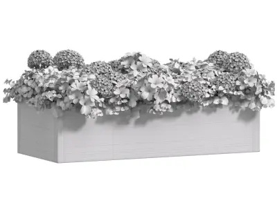 Window box flower pot Balcony container garden 3D model