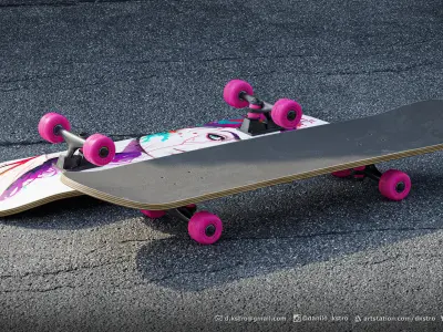 Realistic Skateboard  3D model
