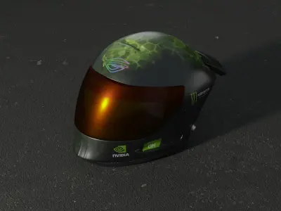 Helmet monster energy 3D model